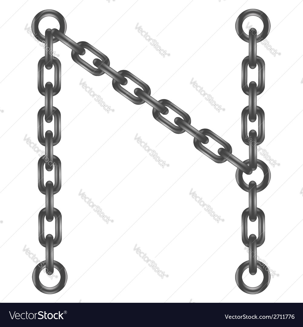 Chain letter n Royalty Free Vector Image - VectorStock