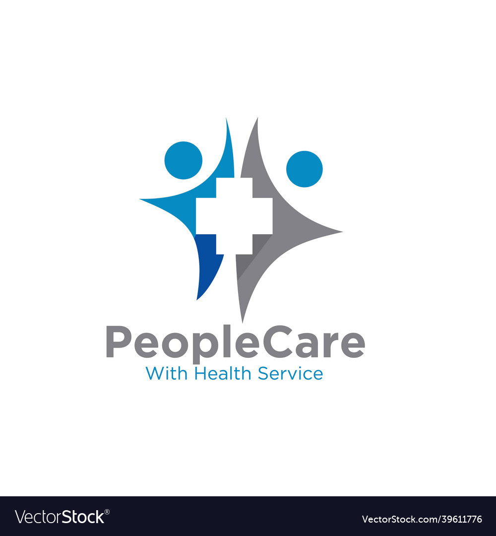 People health logo designs modern for healthcare Vector Image