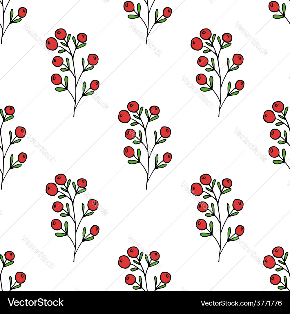 Seamless pattern with berries Royalty Free Vector Image