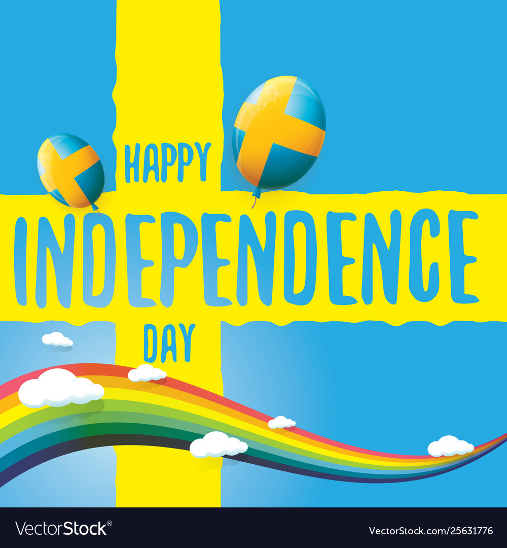 Sweden Indepedence Day Celebration Banner Or Vector Image