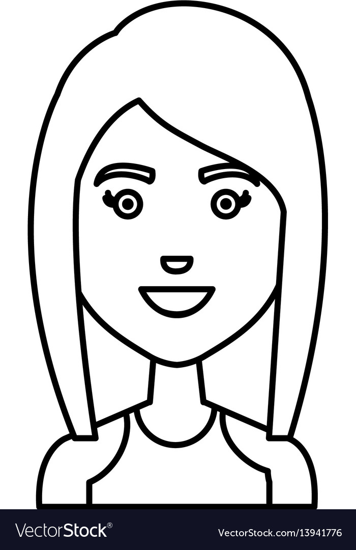 Young woman avatar character Royalty Free Vector Image