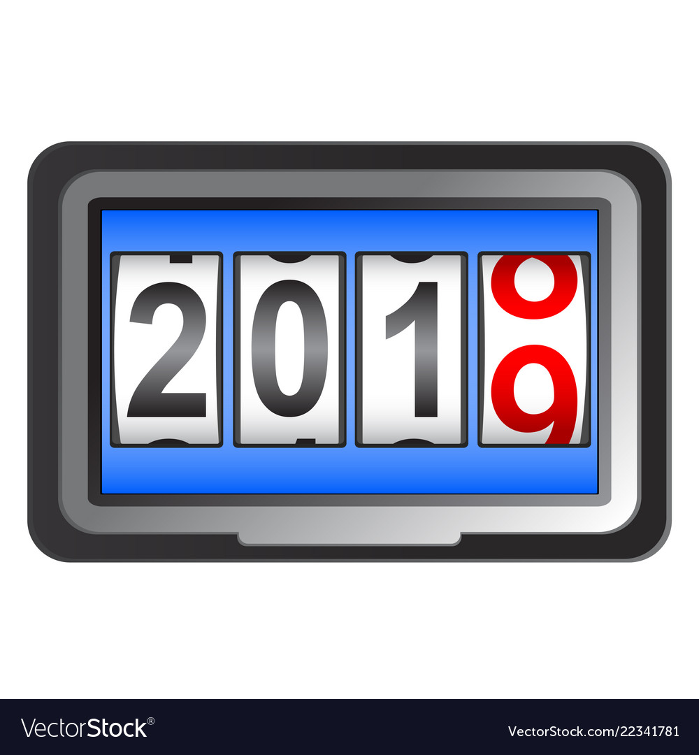 2019 New Year Counter A Change Calendar Royalty Free Vector 2019 New Year Counter A Change Calendar Vector Image