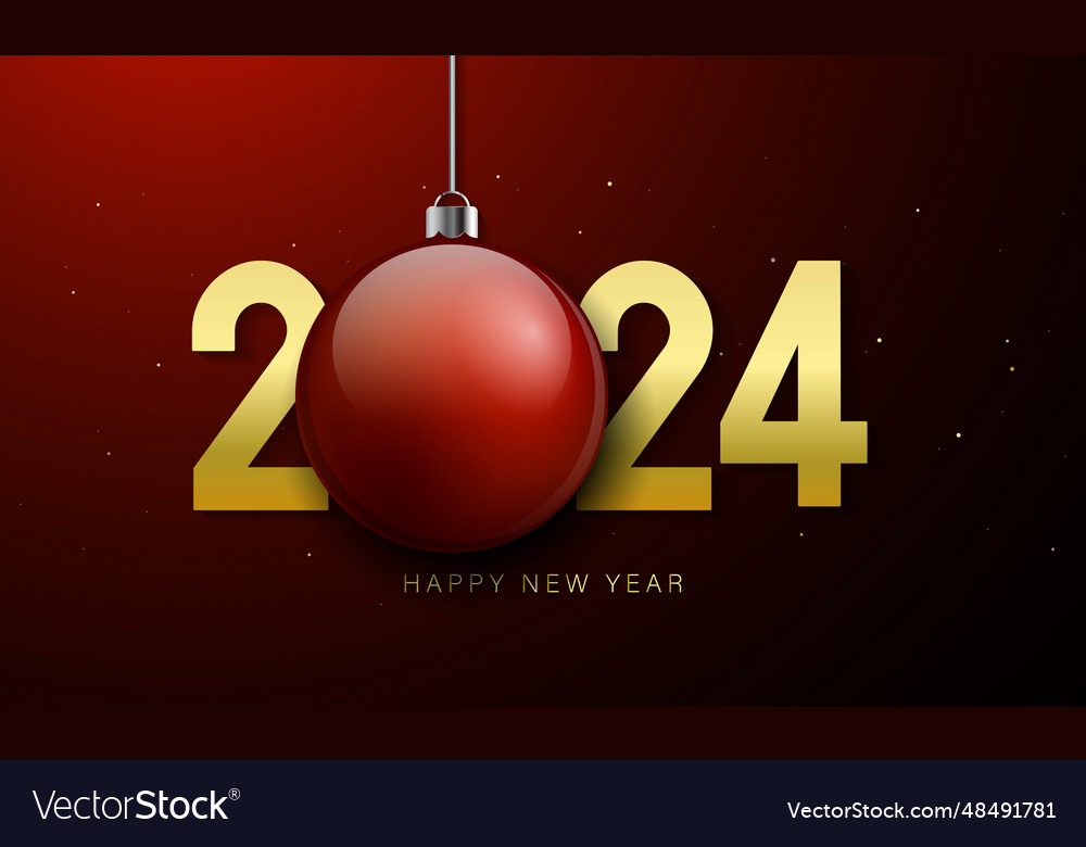 2024 happy new year background design Royalty Free Vector