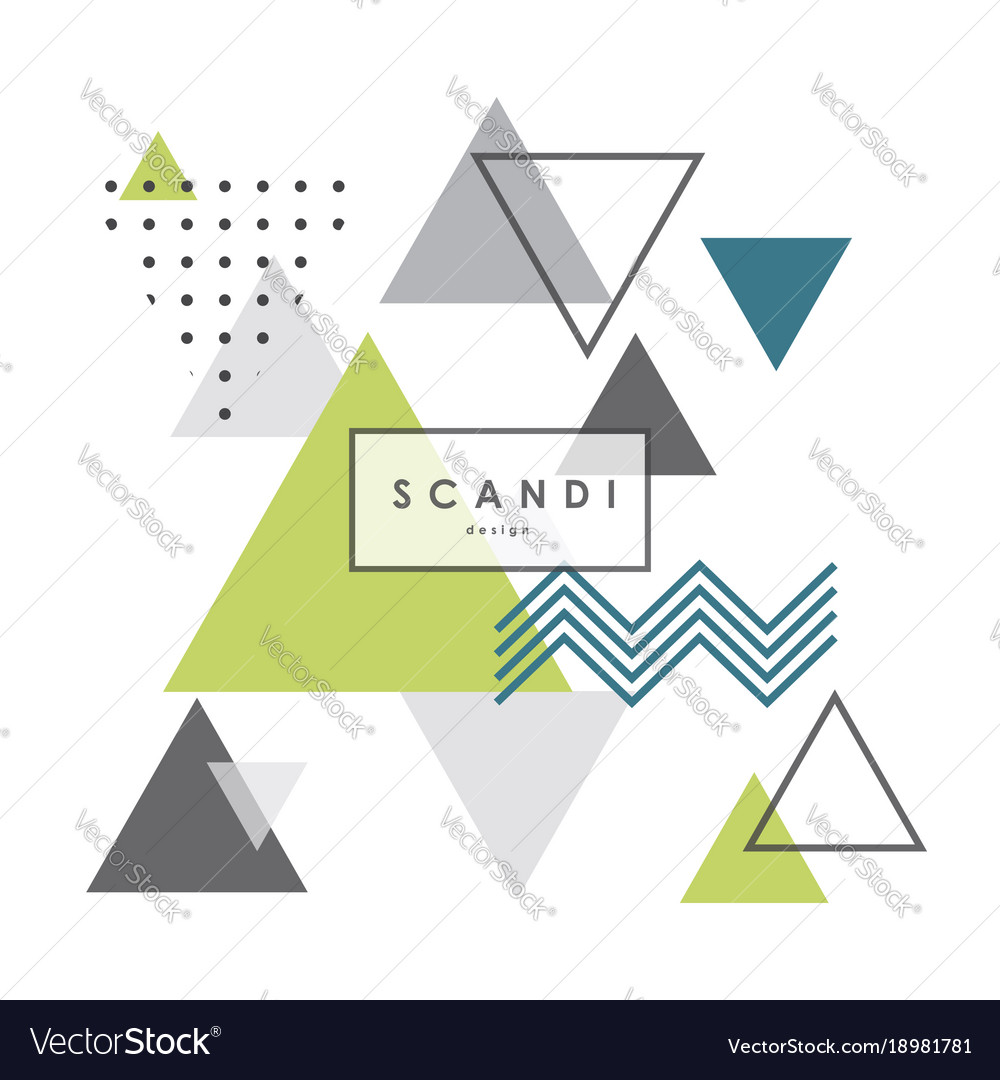 Abstract geometric scandinavian pattern Royalty Free Vector