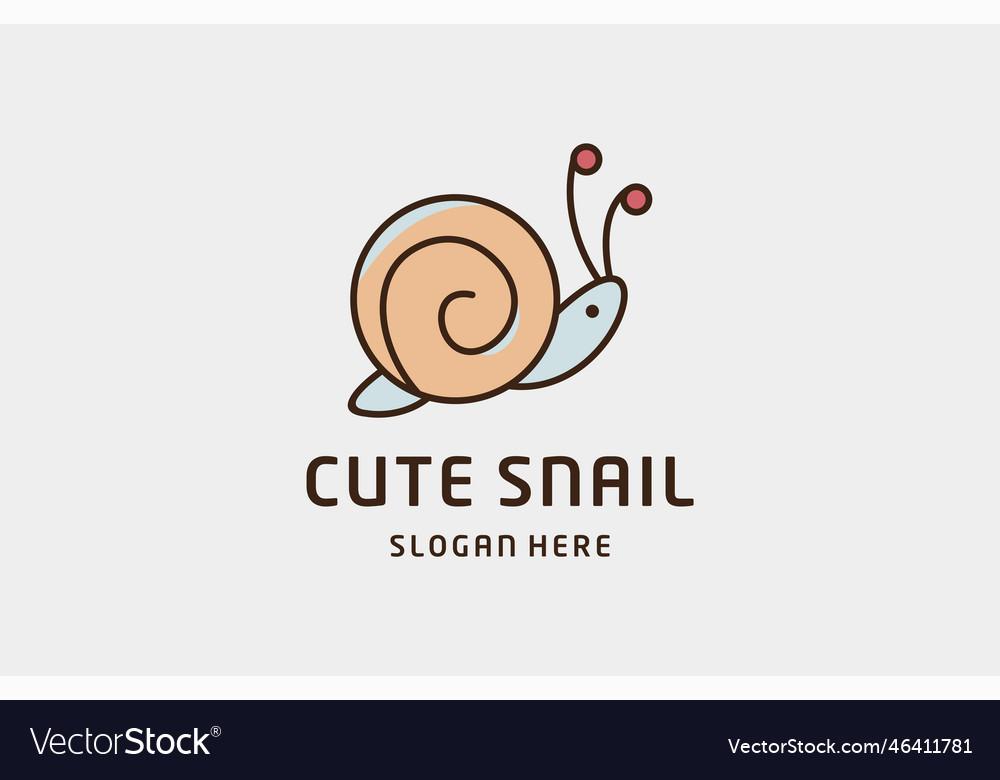 Cute snail Royalty Free Vector Image - VectorStock