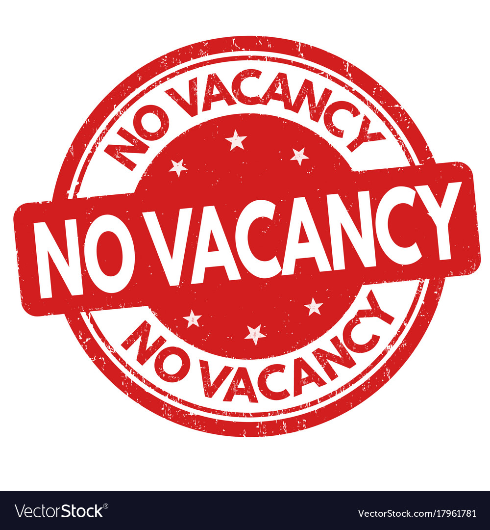 No Vacancy Sign Or Stamp Royalty Free Vector Image