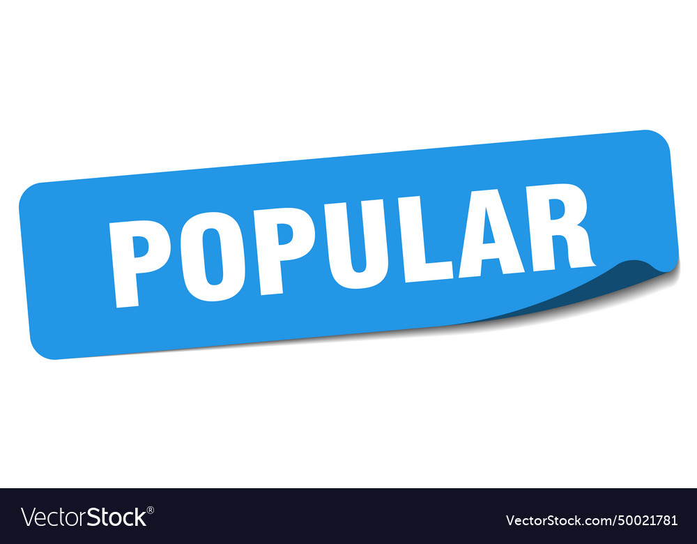 Popular sticker popular label Royalty Free Vector Image
