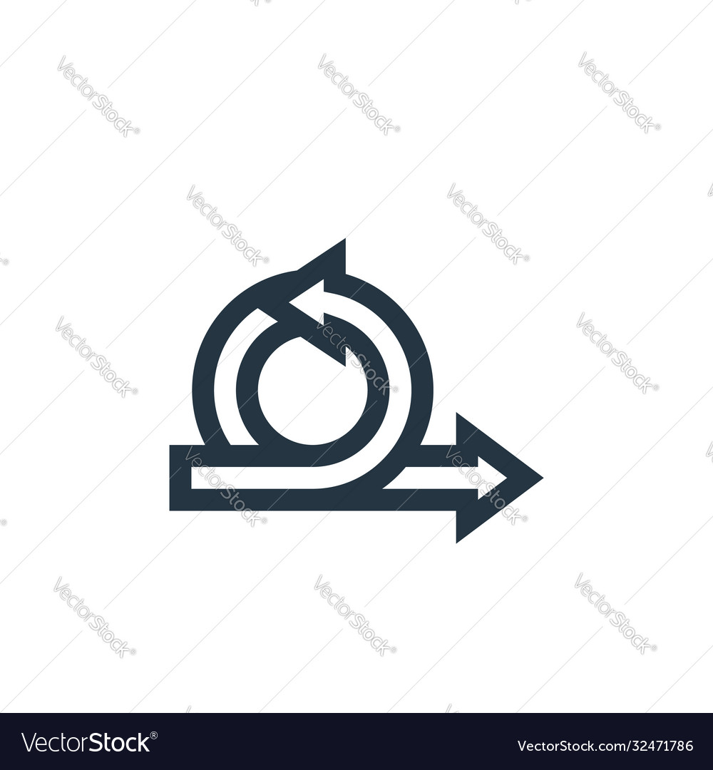 Agile icon isolated on white background outline Vector Image