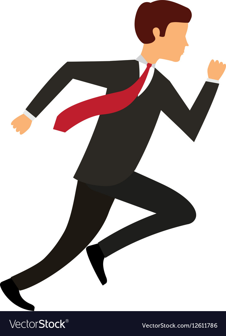 Businessperson Running Avatar Icon Royalty Free Vector Image