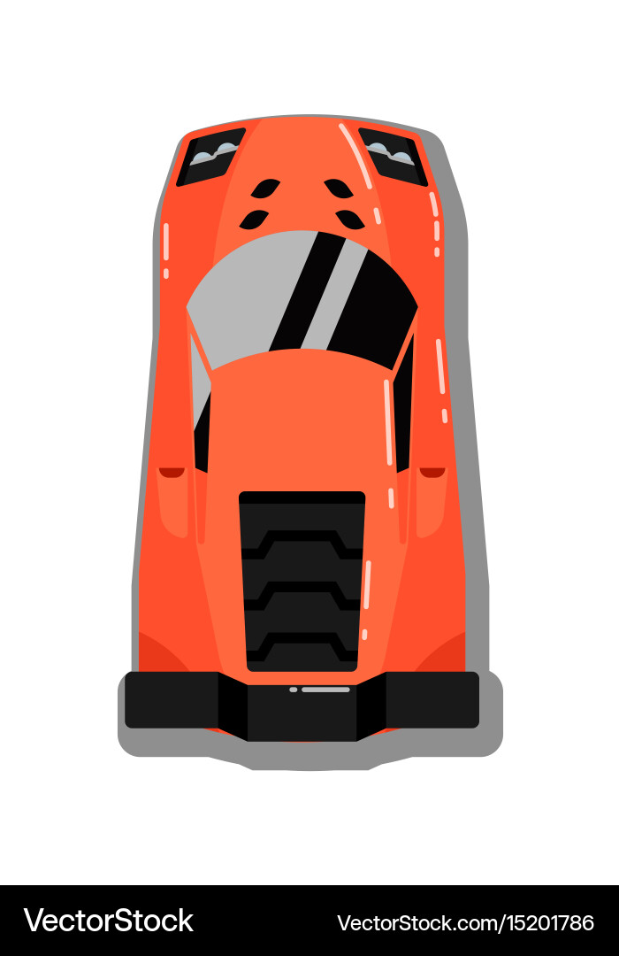 Modern sport car top view icon Royalty Free Vector Image