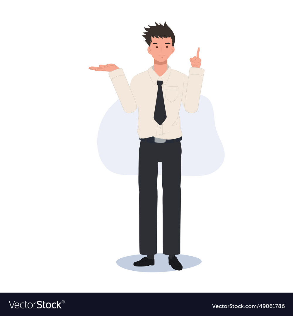 Thai university student in uniform giving advice Vector Image