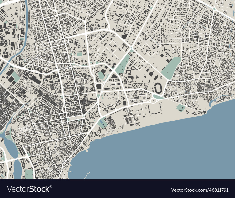 Accra ghana map detailed map of accra city Vector Image