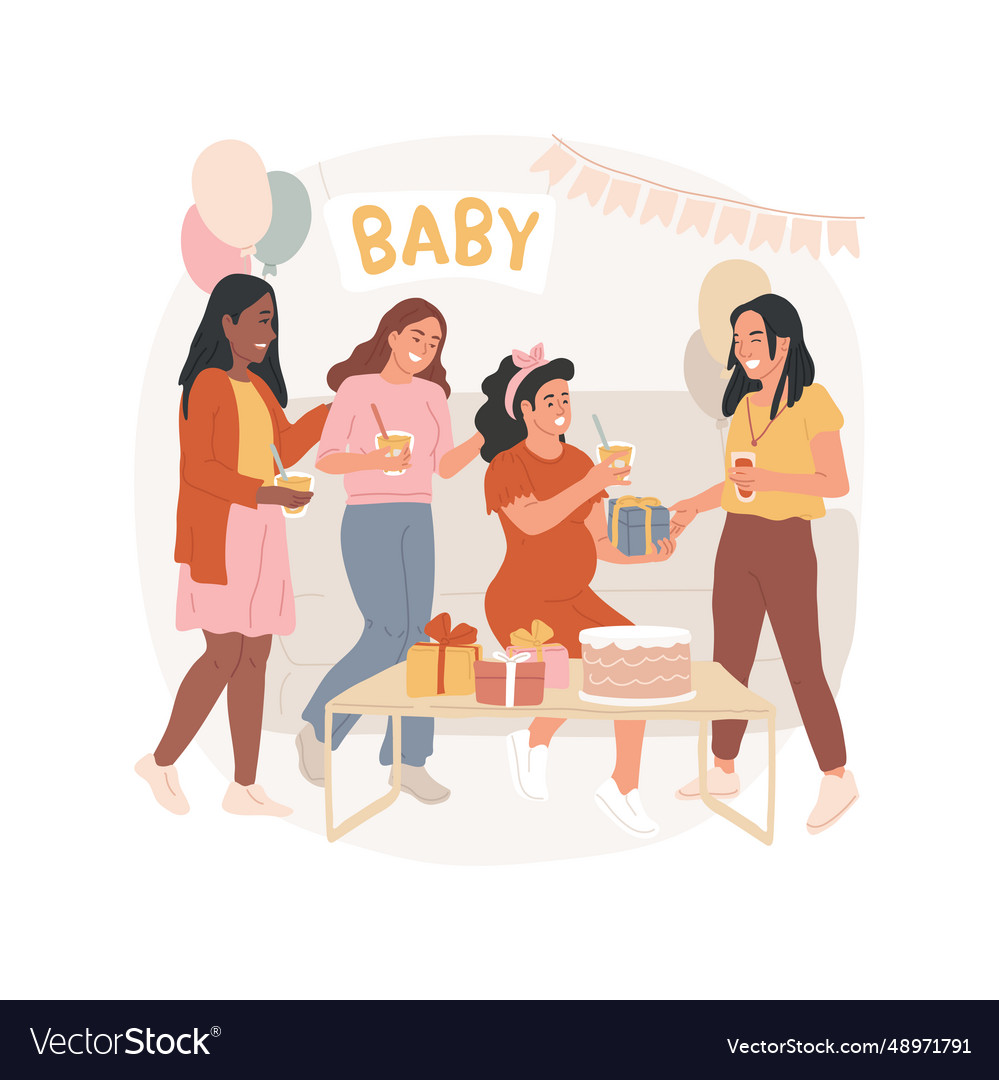 Baby Shower Isolated Cartoon Royalty Free Vector Image