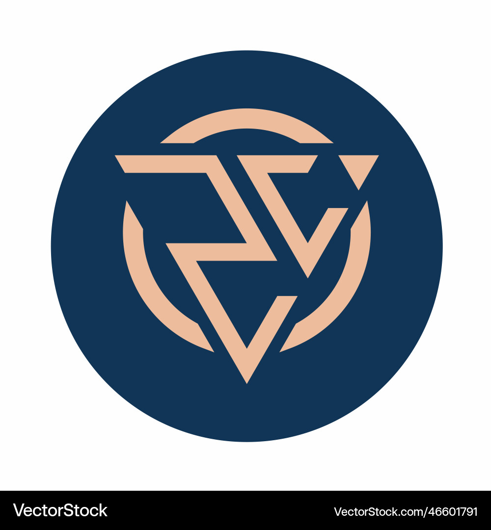 Creative simple initial monogram zc logo designs Vector Image