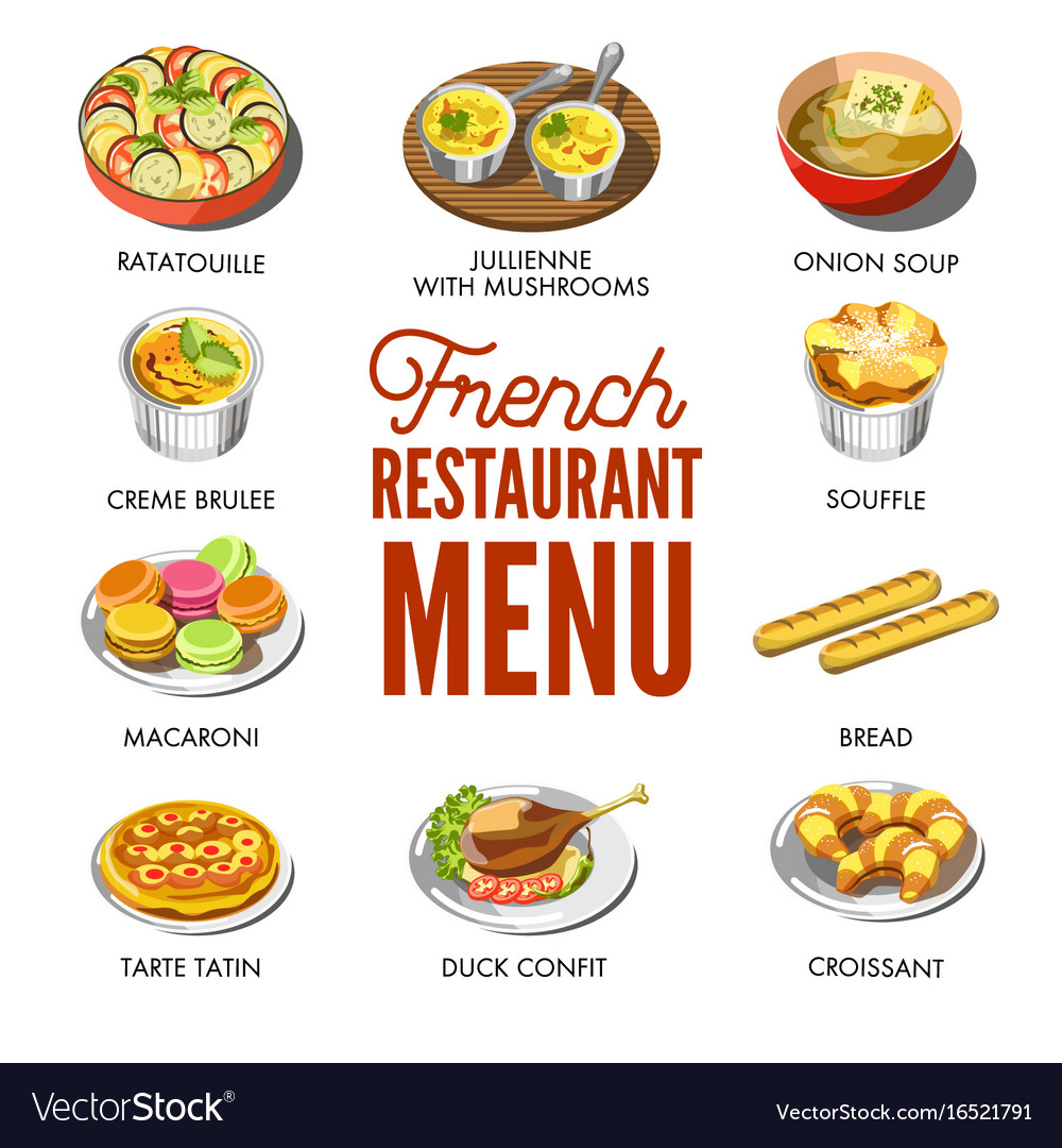 French Restaurant Menu