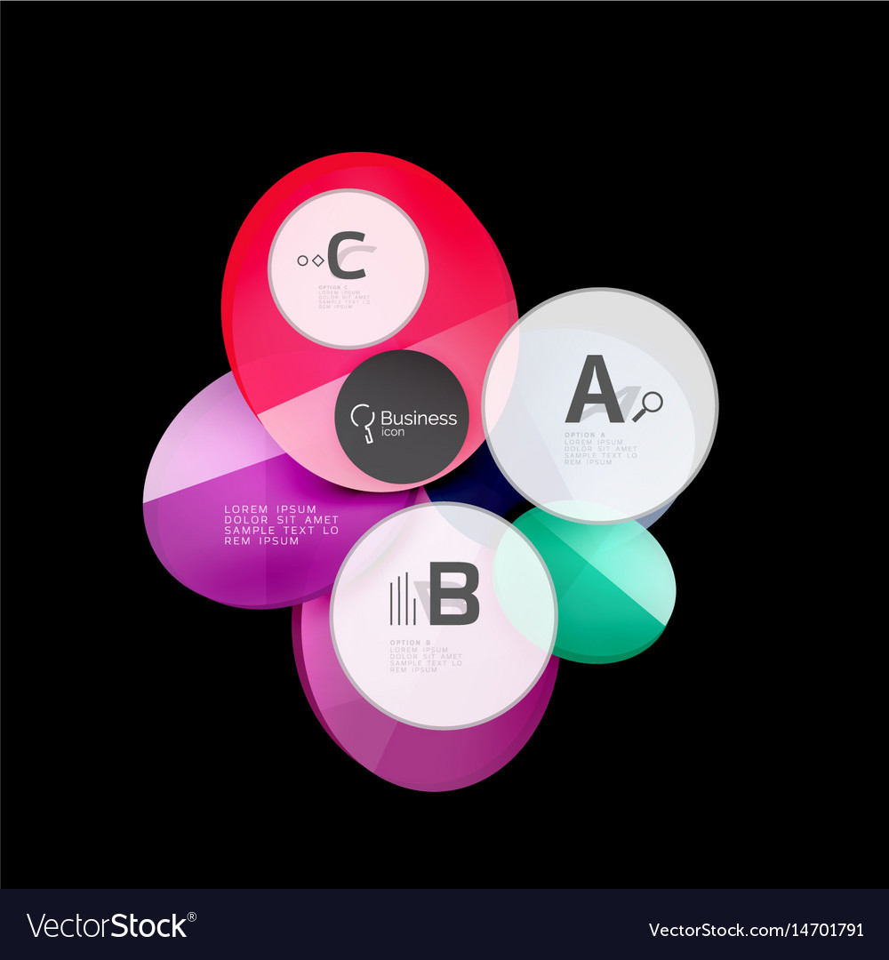 Glass circle abstract background Royalty Free Vector Image