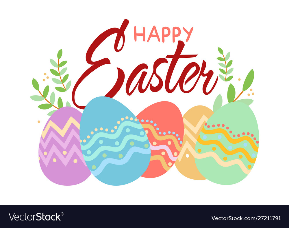 Happy easter Royalty Free Vector Image - VectorStock