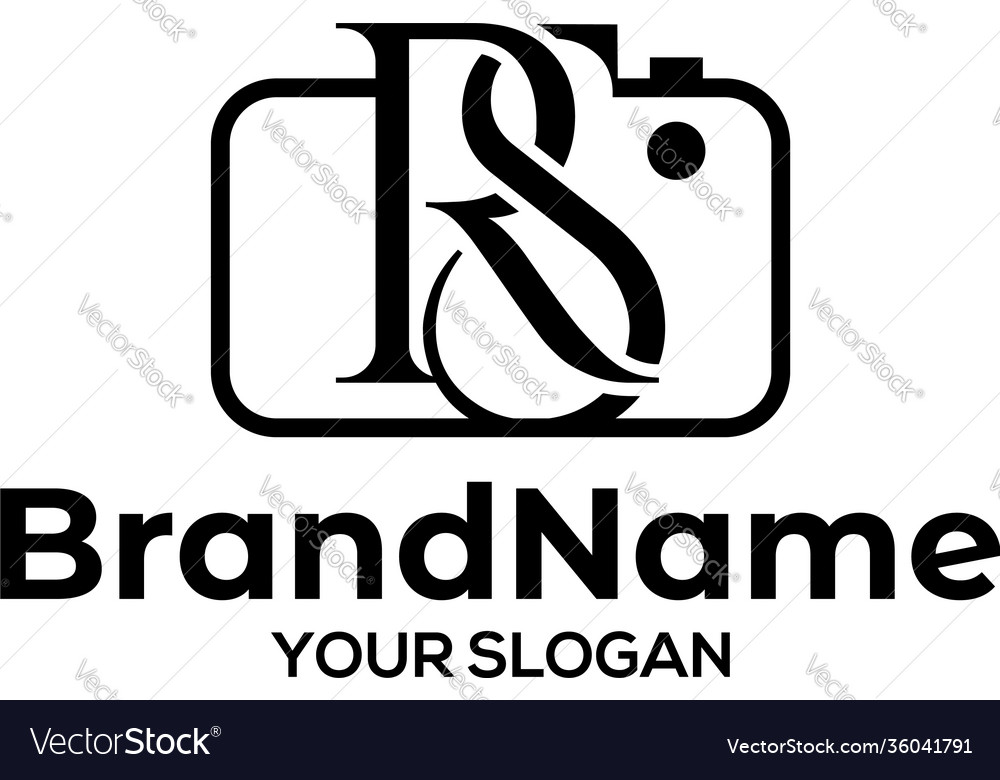 Rs Letter Logo Cutted Vector & Photo (Free Trial) | Bigstock