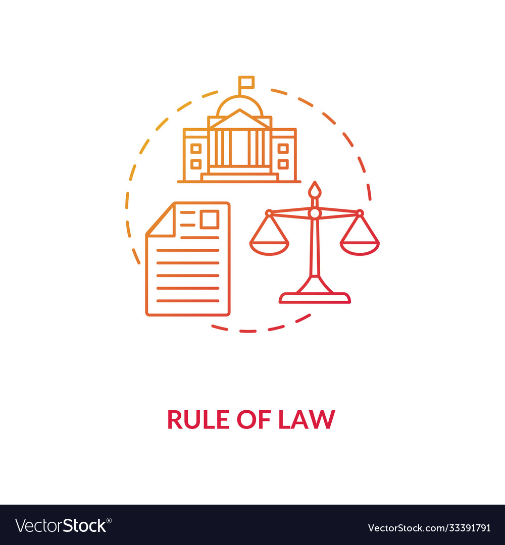 Rule law concept icon Royalty Free Vector Image