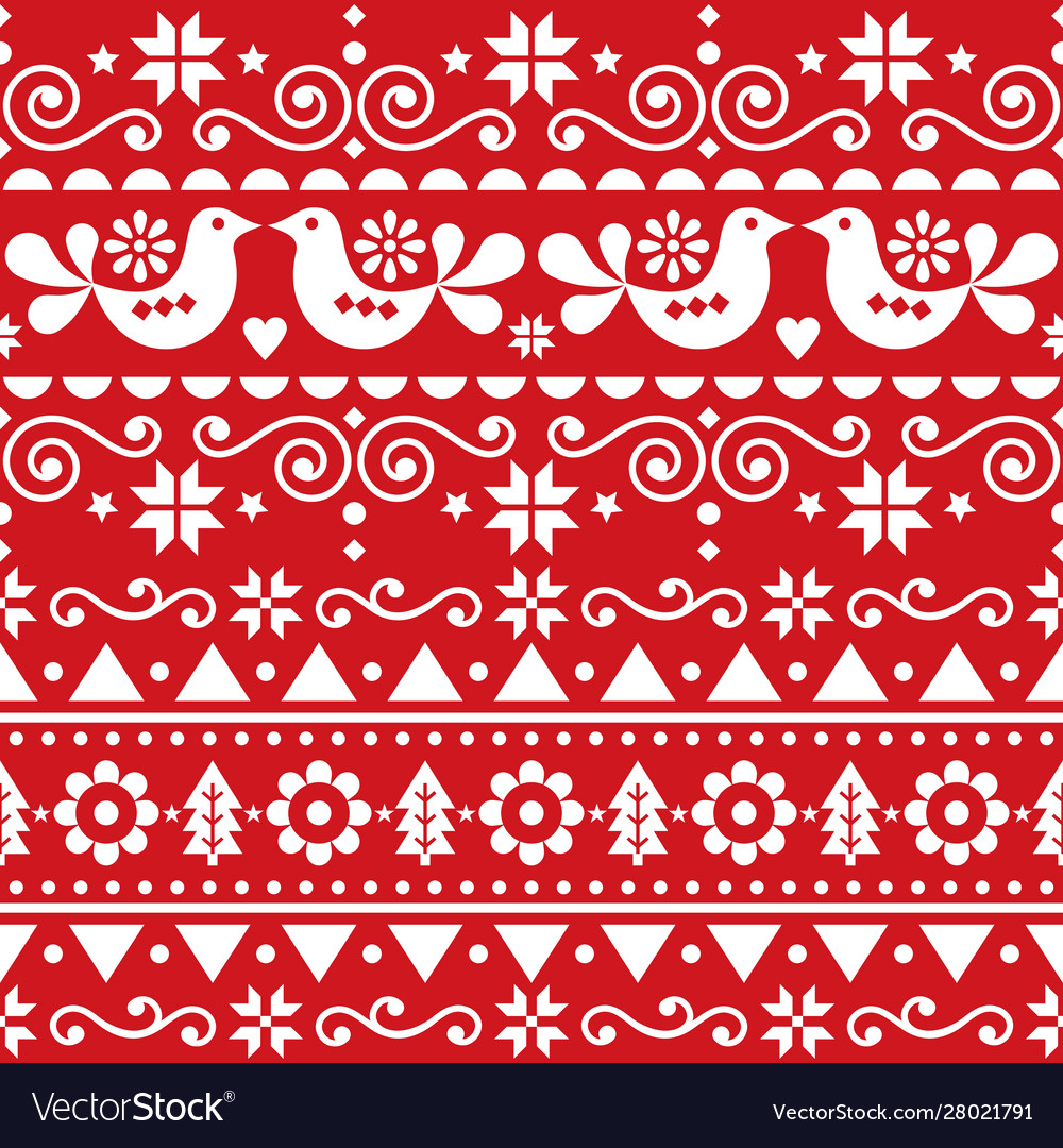 Scandinavian christmas seamless pattern Royalty Free Vector