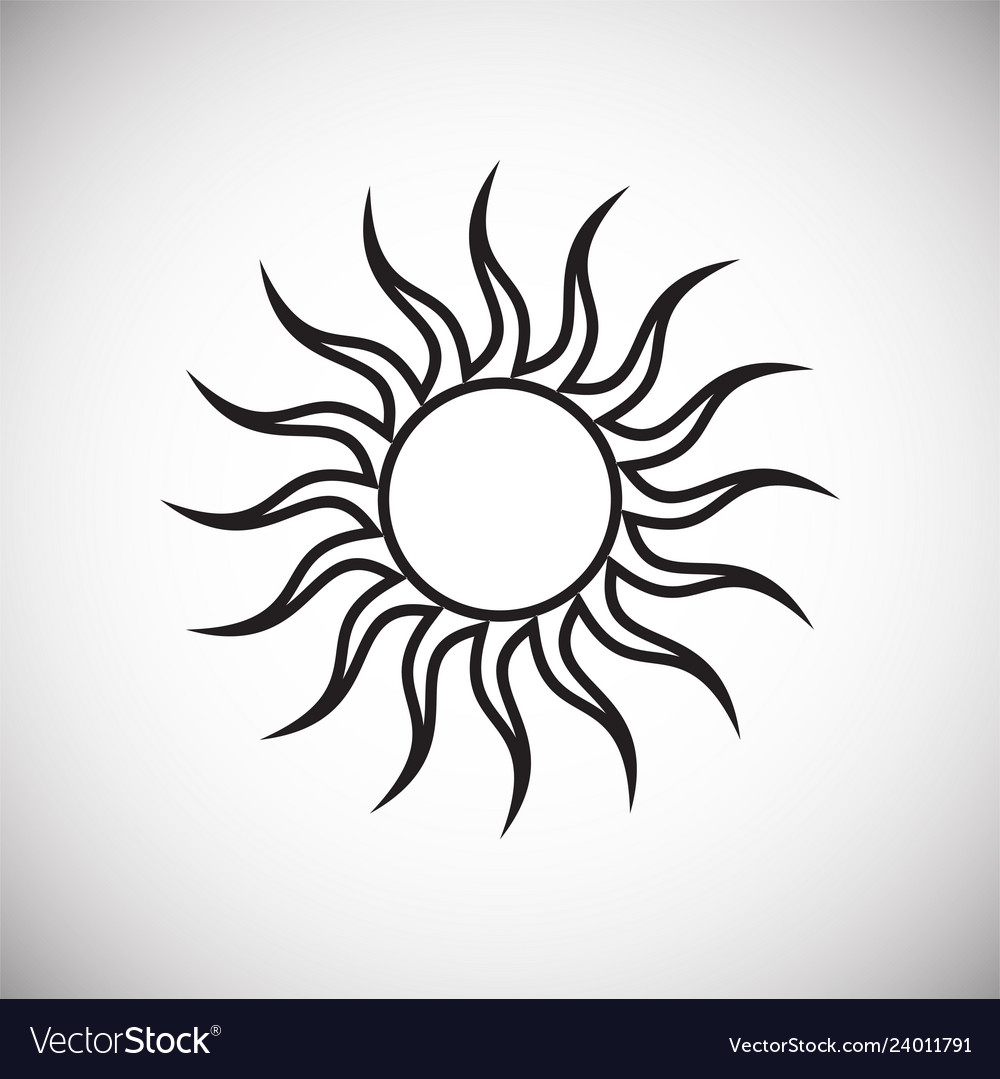 Sun icon on white background for graphic and web Vector Image