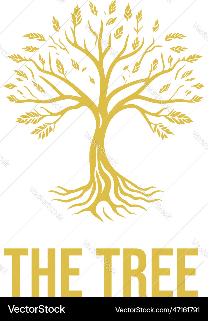 Tree elegant logo file Royalty Free Vector Image