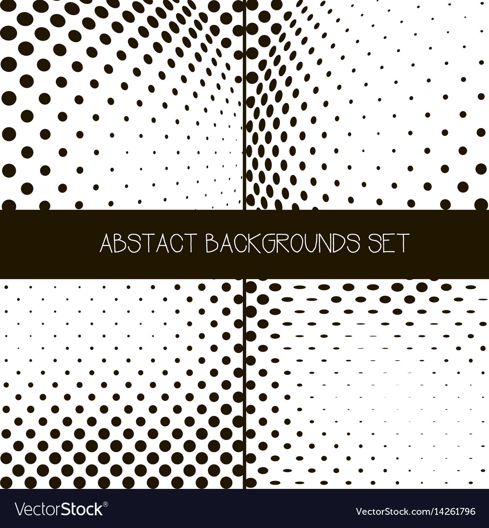 Abstract dotted background set Royalty Free Vector Image