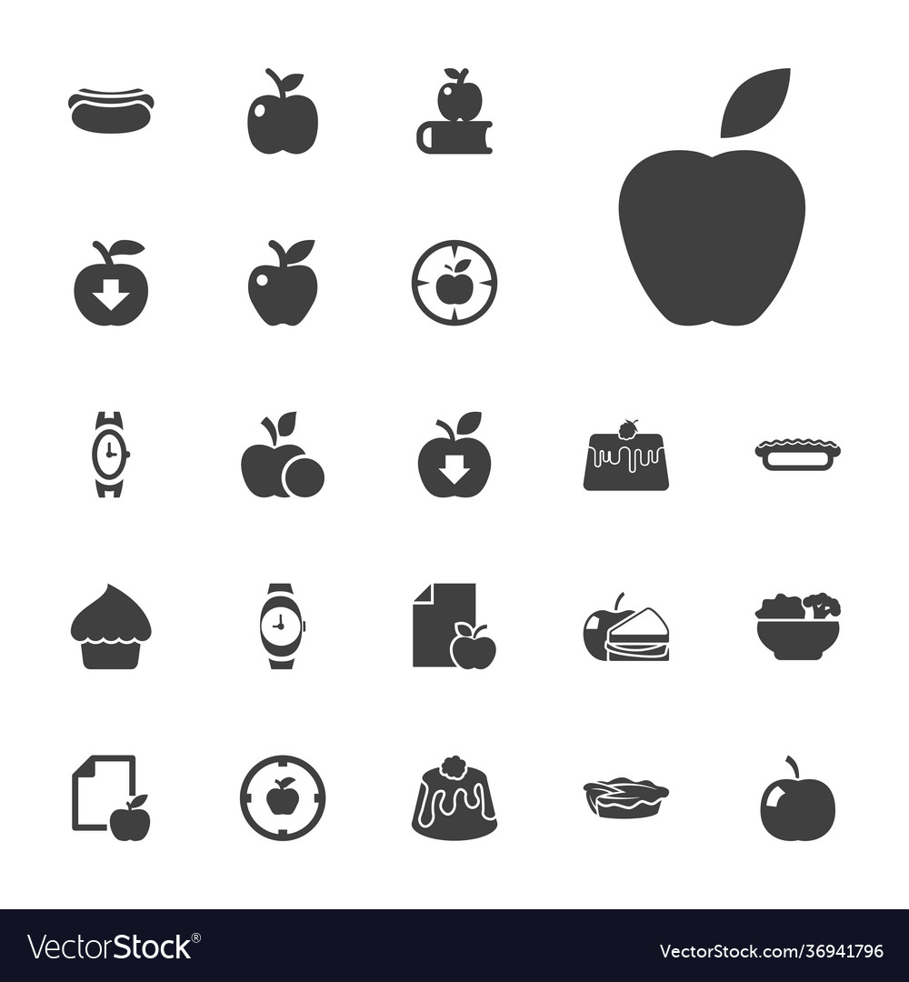 Apple icons Royalty Free Vector Image - VectorStock