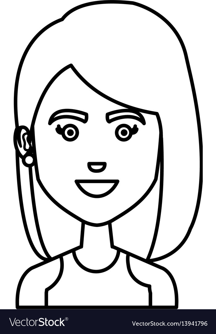 Young woman avatar character Royalty Free Vector Image