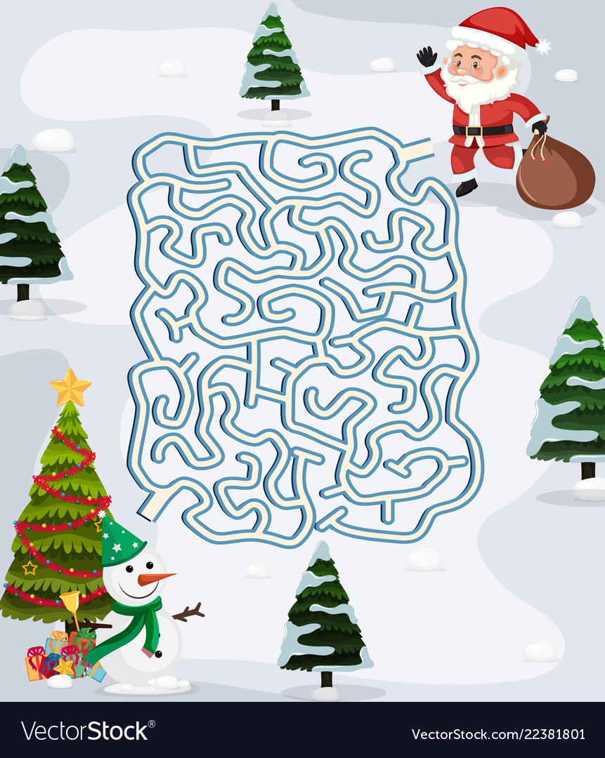 Christmas puzzle games Royalty Free Vector Image