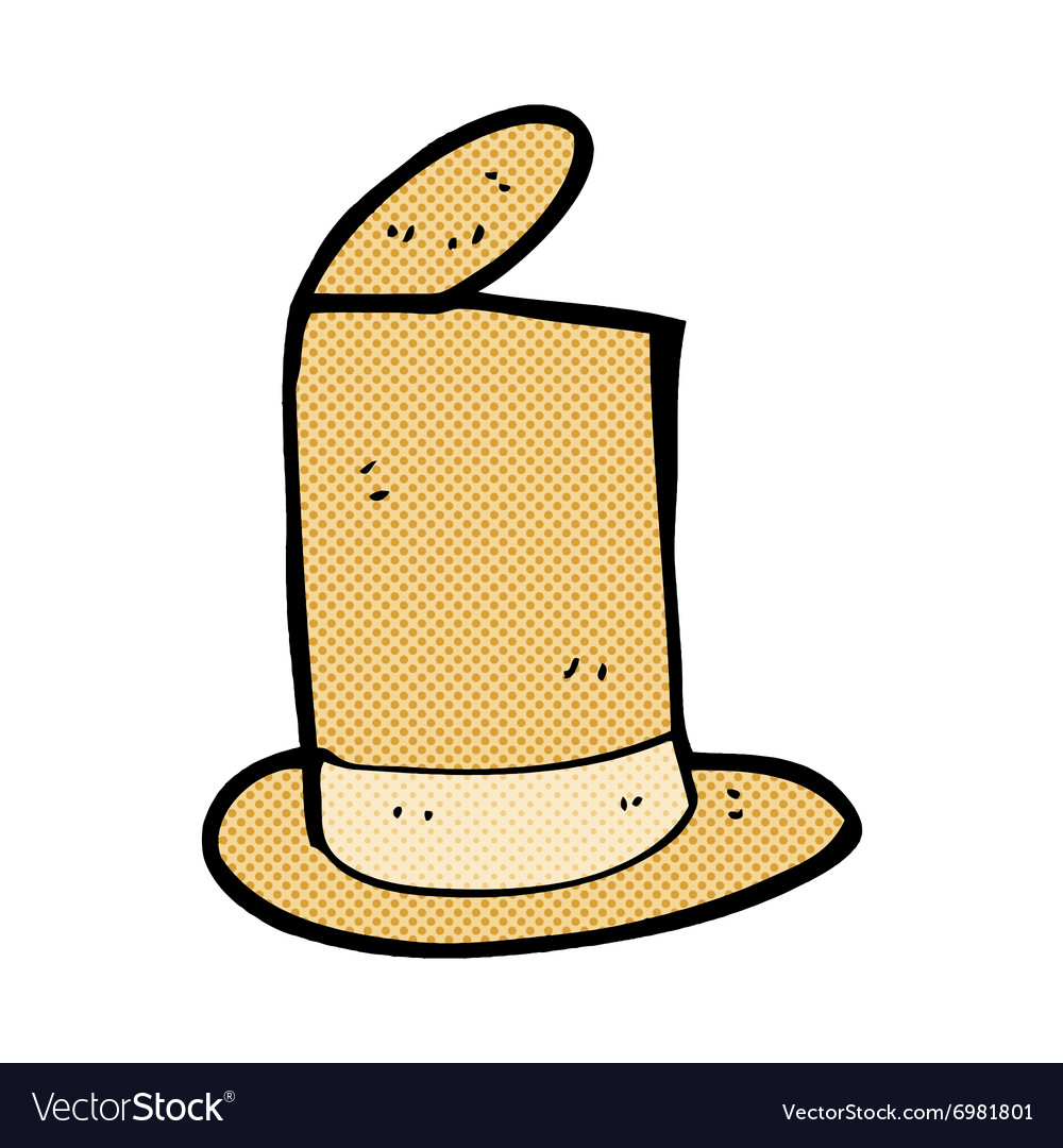 Comic cartoon old top hat