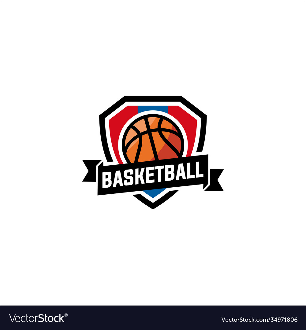 Basketball club logo emblem Royalty Free Vector Image