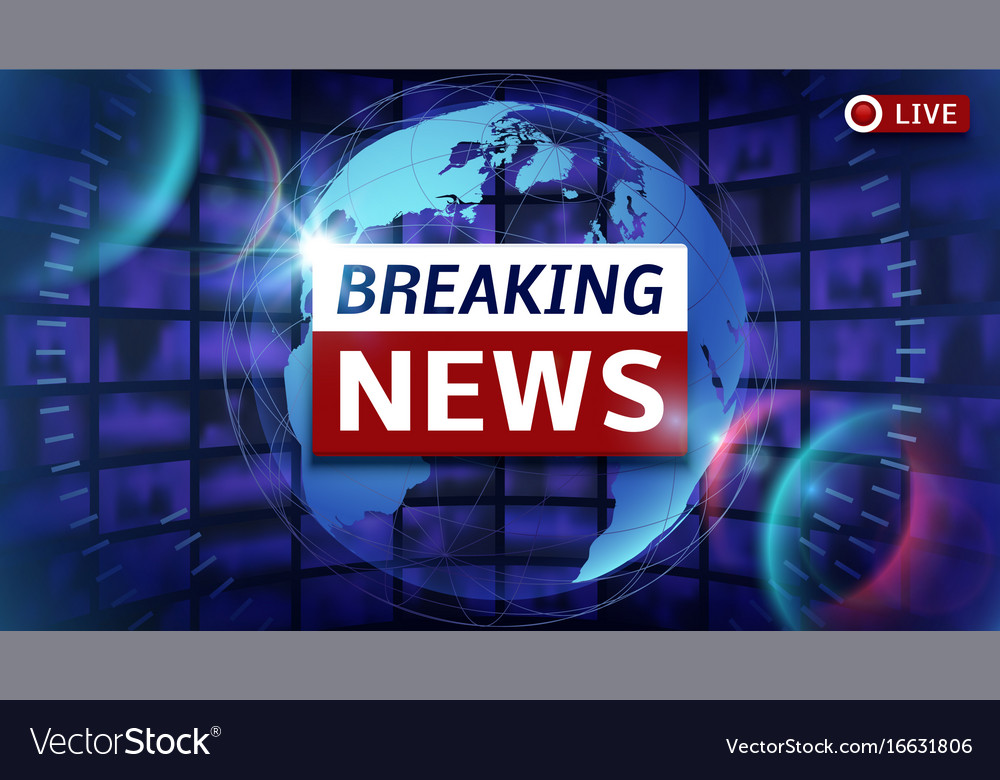 Breaking News Broadcast Futuristic Royalty Free Vector Image