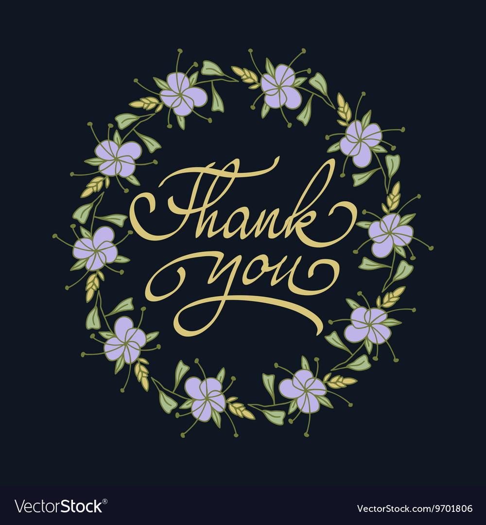 Card template with hand drawn flower border Vector Image