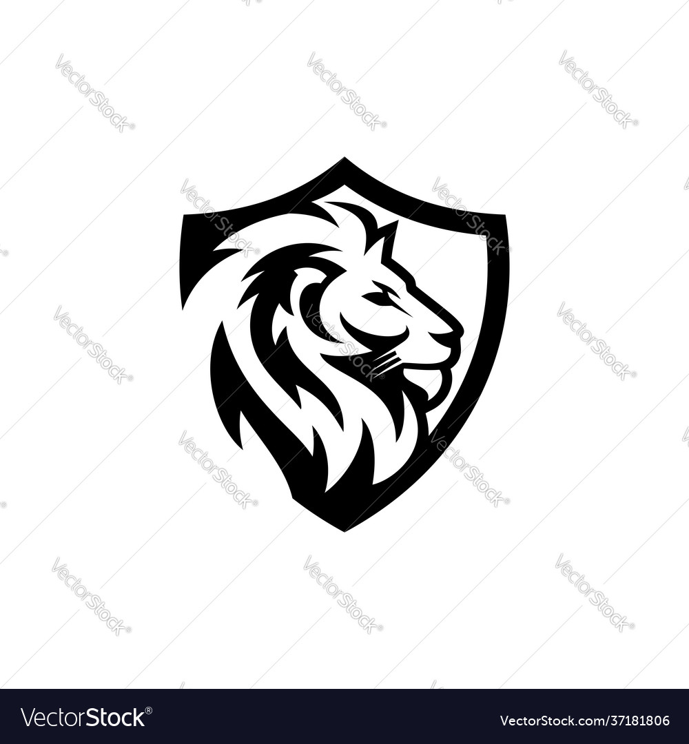 Lion Logo Emblem Design Royalty Free Vector Image