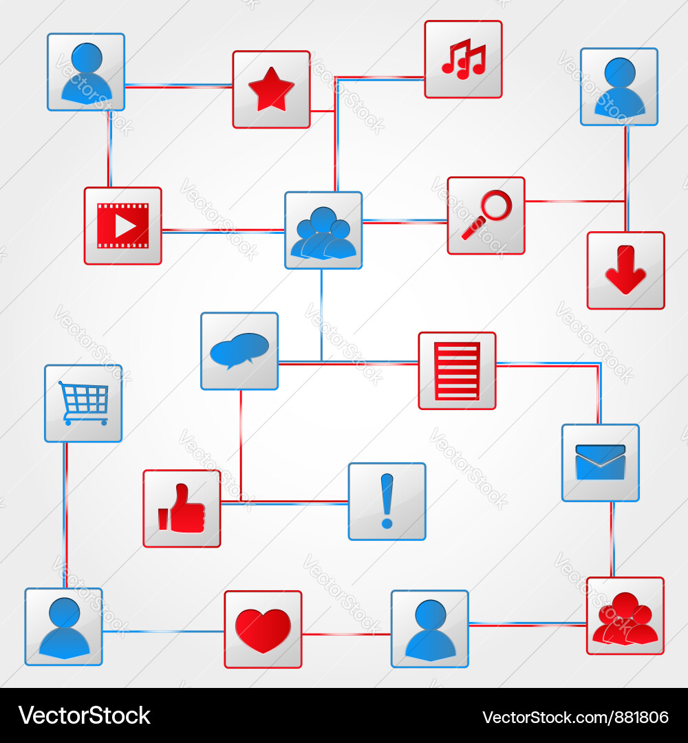 Social network concept Royalty Free Vector Image