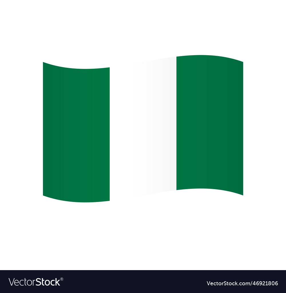 Wavy flag of nigeria Royalty Free Vector Image