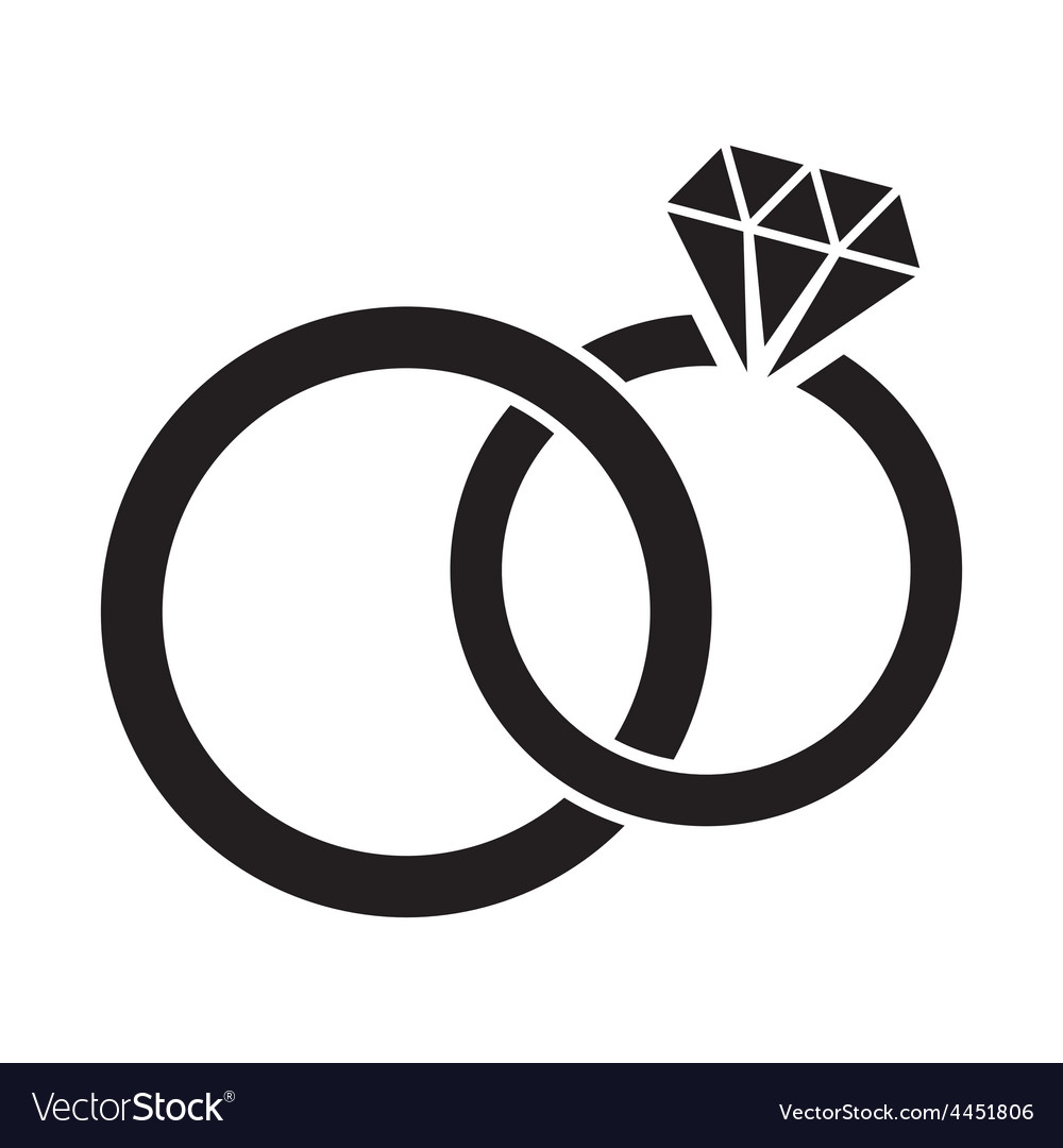 Download Wedding rings Royalty Free Vector Image - VectorStock