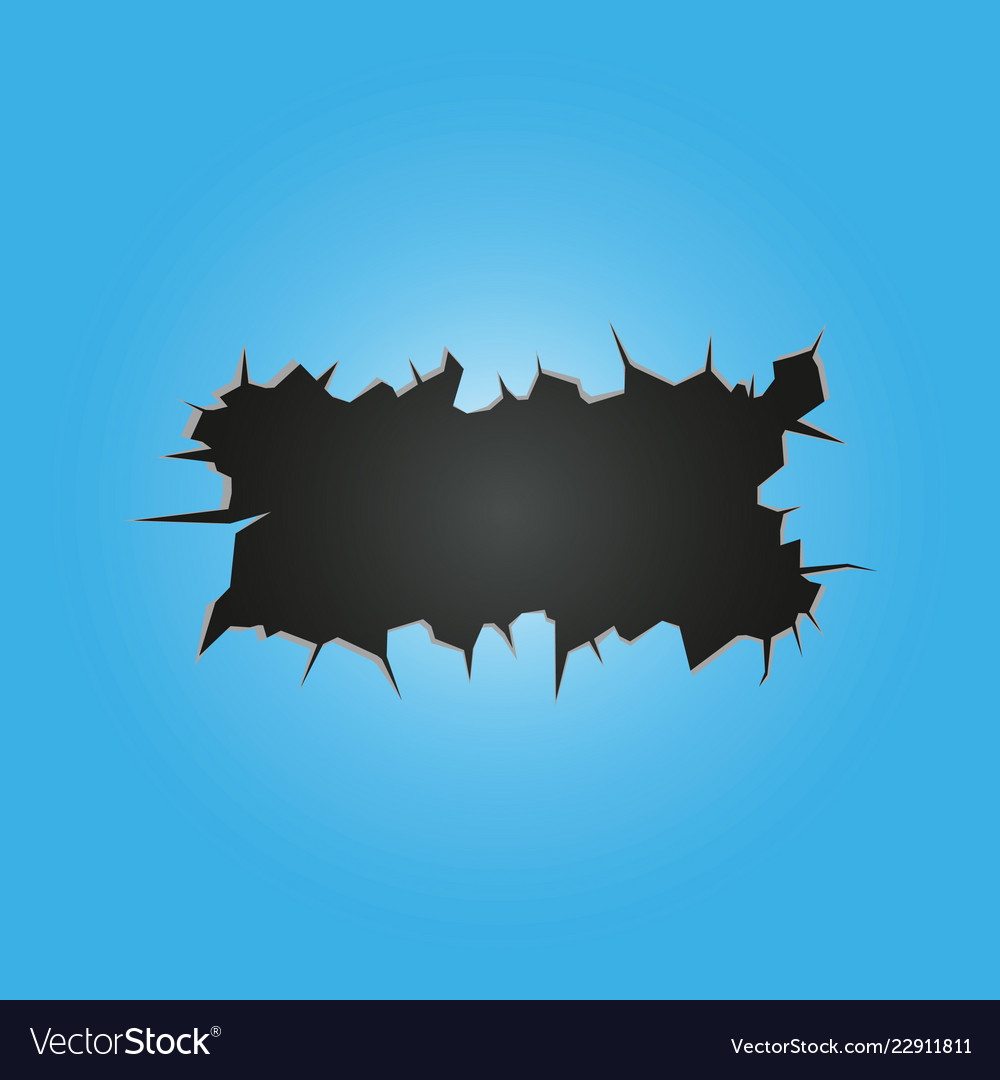Crack on blue background Royalty Free Vector Image