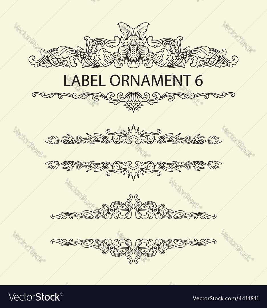 Label ornament 6 Royalty Free Vector Image VectorStock