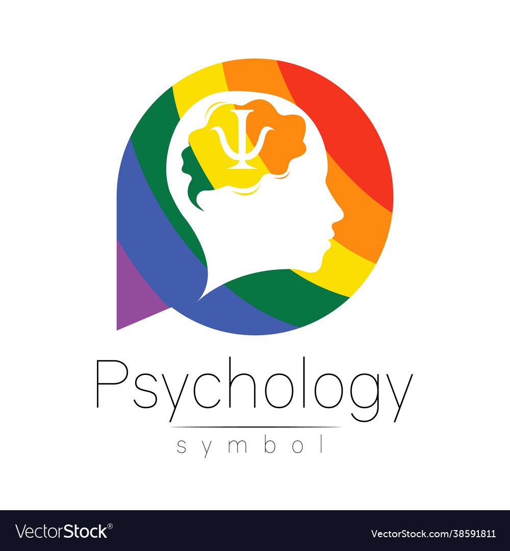 Modern head logo sign psychology human Royalty Free Vector