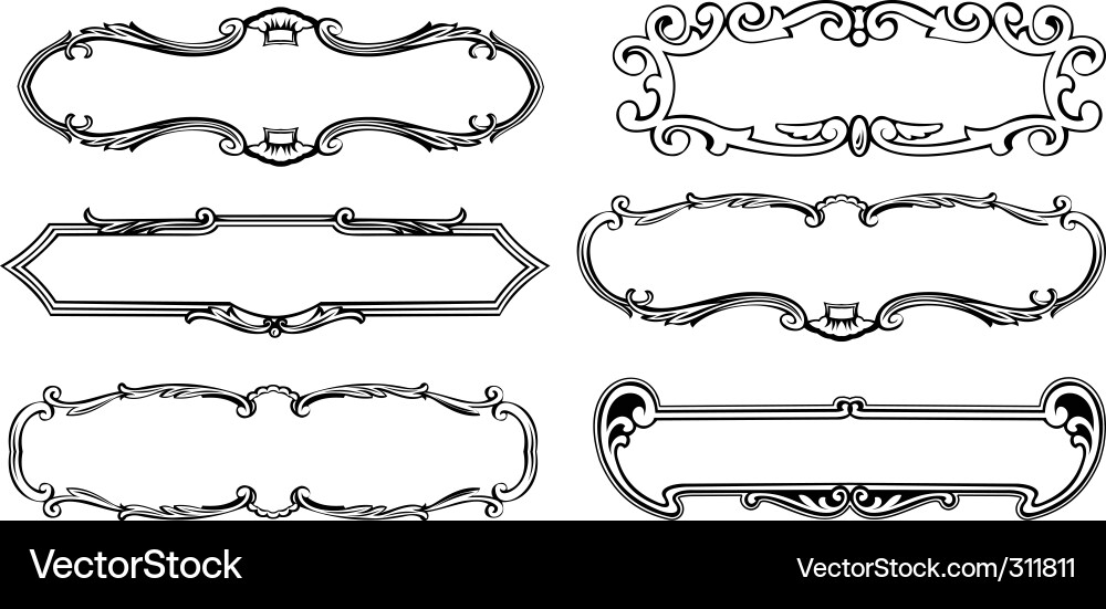 Ornate frames Royalty Free Vector Image - VectorStock