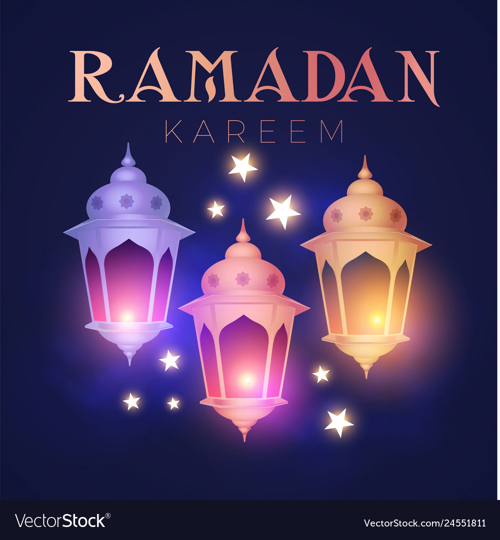 Ramadan kareem greeting islamic holiday design Vector Image