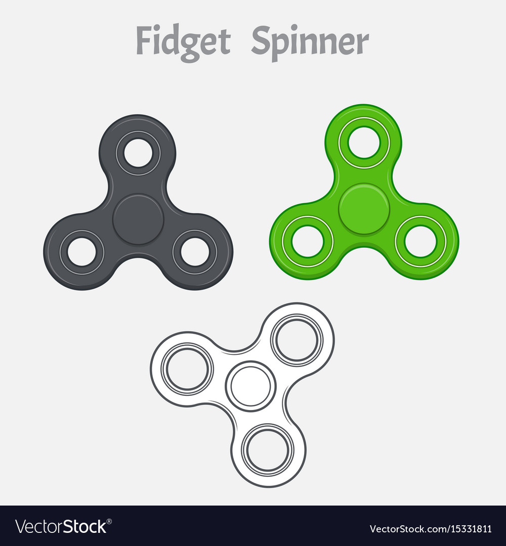 Set of hand spinner fidget icons Royalty Free Vector Image