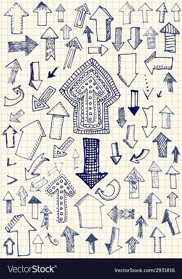 Arrow doodles Royalty Free Vector Image - VectorStock