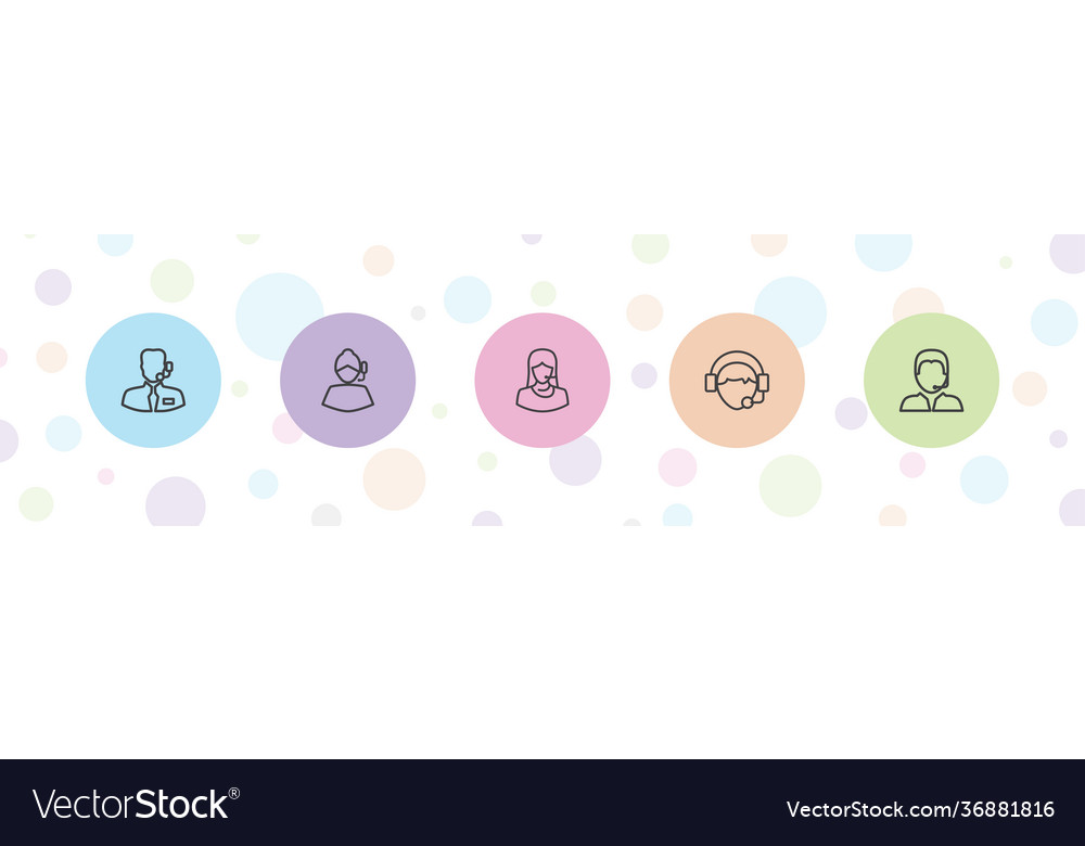 Assistant icons Royalty Free Vector Image - VectorStock