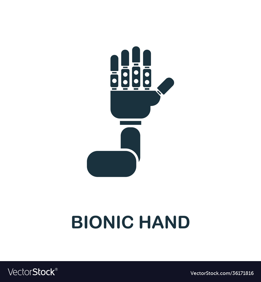 Bionic hand icon simple element from technology Vector Image