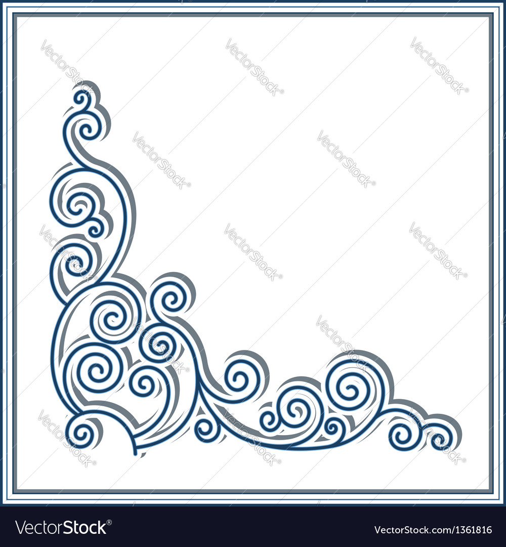 Corner pattern Royalty Free Vector Image - VectorStock