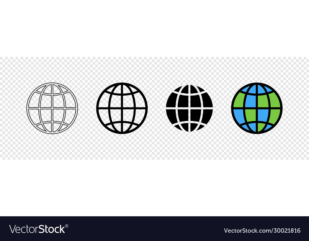 Earth globes in web design globe modern Royalty Free Vector