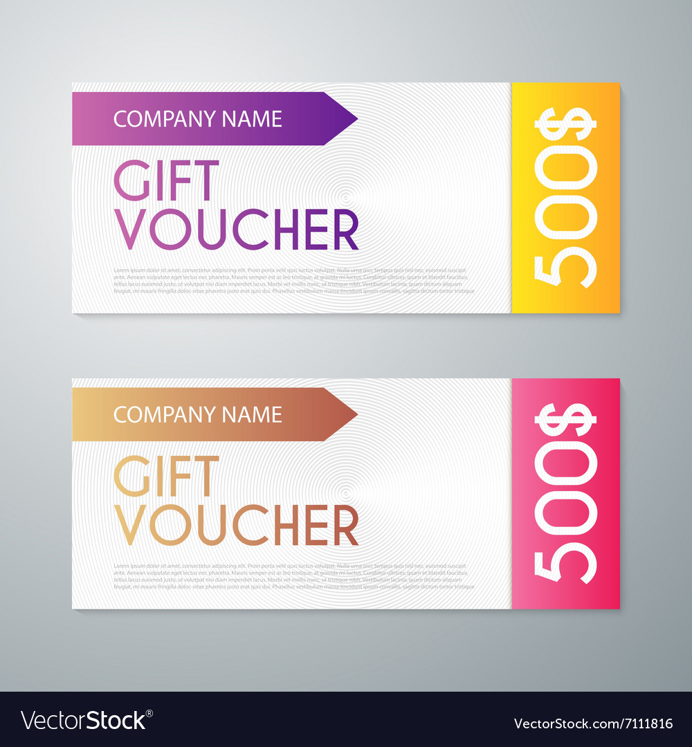 Gift voucher template Royalty Free Vector Image